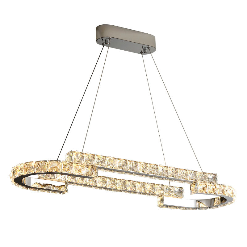 One Ring Oval Dimmable LED Chandelier - WarmLight | Sofary