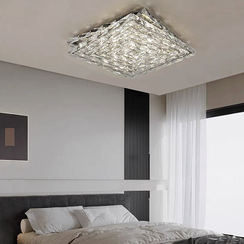Multi-layer Square Crystal Chandelier - Ceiling Light
