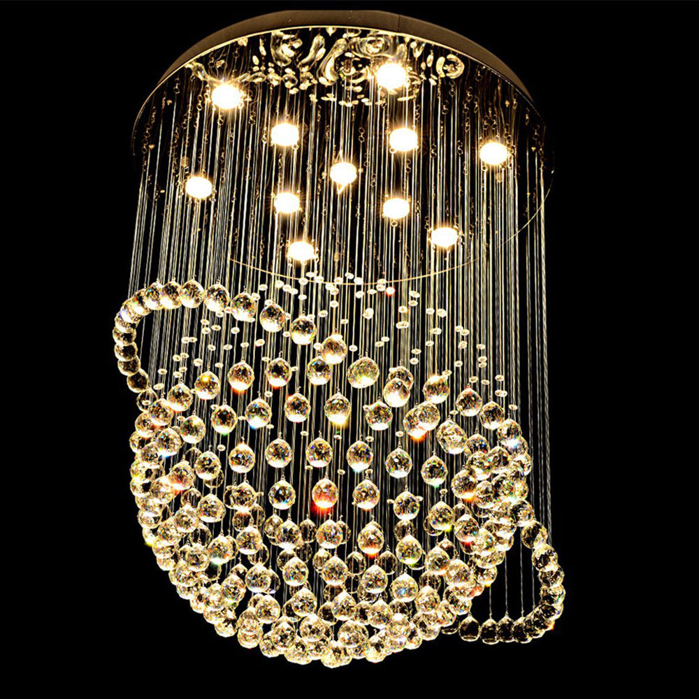 Modern Star Sphere Rain Drop Chandelier With Orbit - details