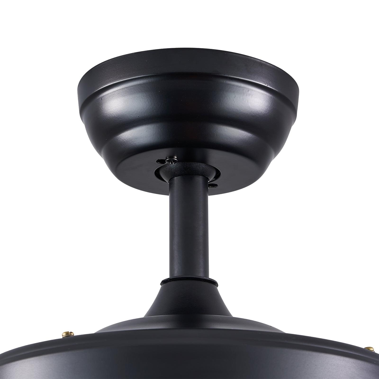 5 - Blade Drum Oval Crystal Ceiling Fan with Remote Control