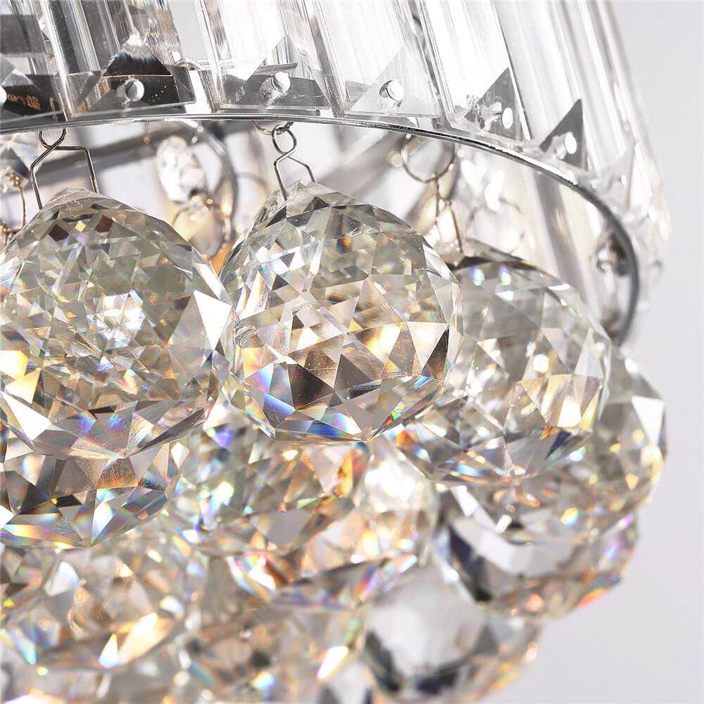 5 - Blade Drum Shape Crystal Ceiling Fan with Remote Control