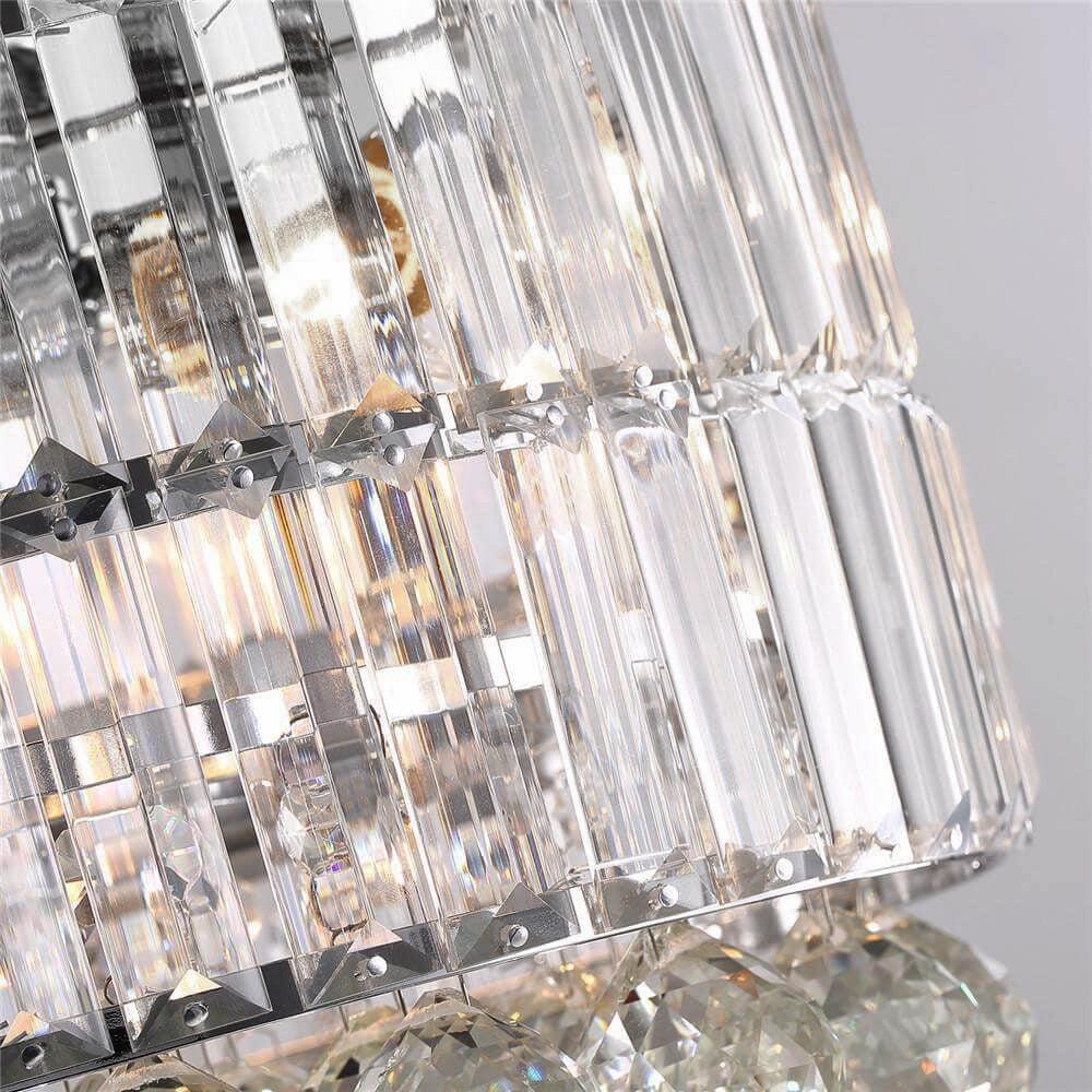 5 - Blade Drum Shape Crystal Ceiling Fan with Remote Control