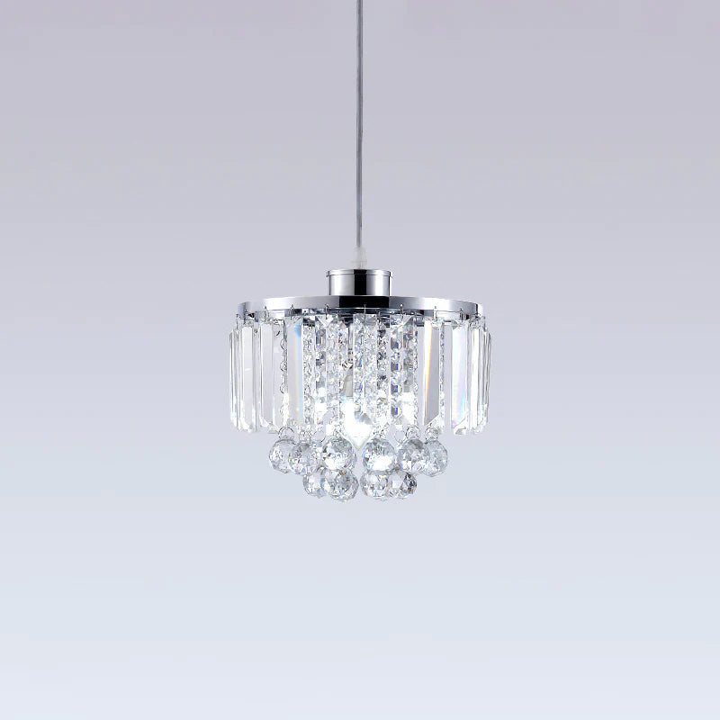 Clear Crystal Linear Pendant Light