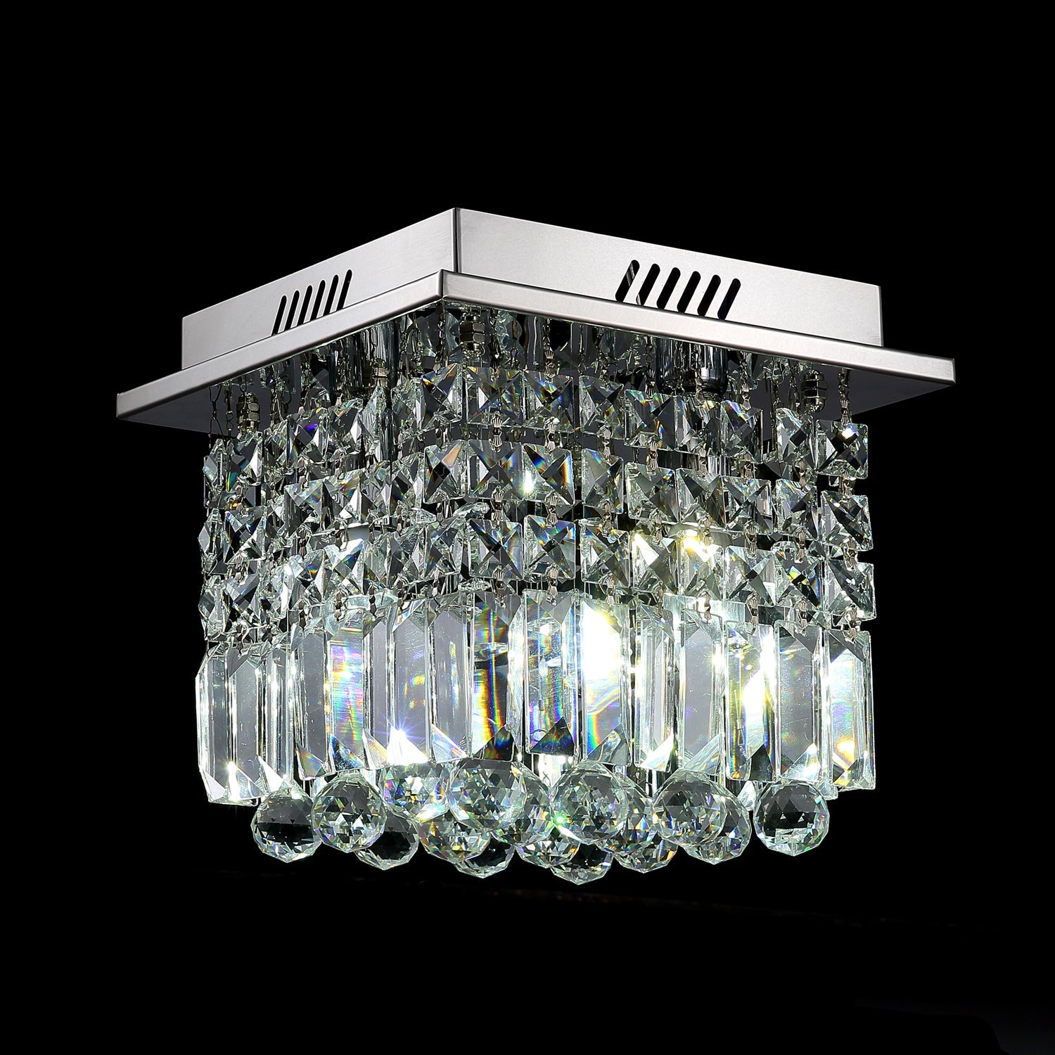 Little Square Crystal Raindrop Chandelier - Ceiling Lights