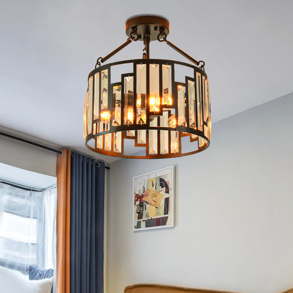 American-style-iron-pendant-lamp-Ceiling-light-living room2 | Sofary