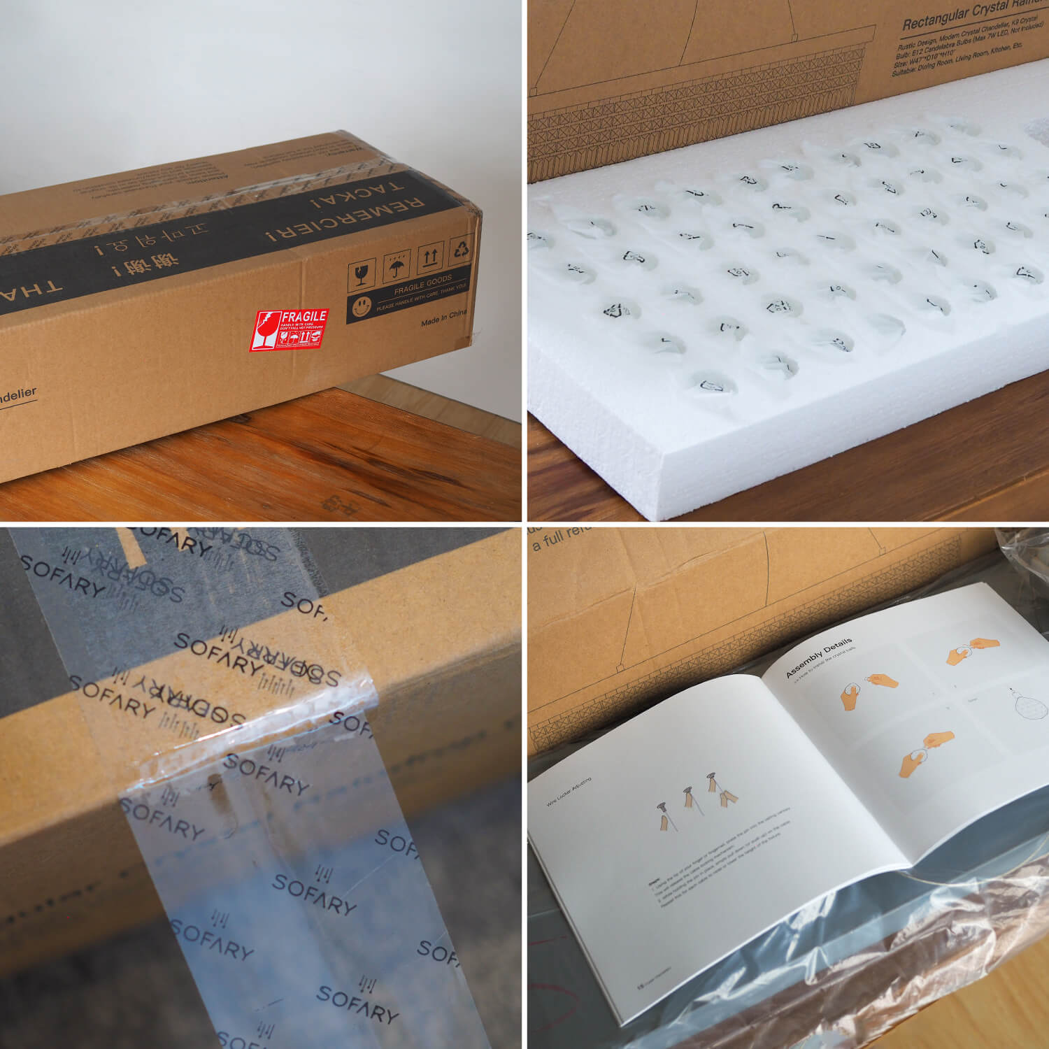 Rectangular Crystal Chandelier - Dining Room Crystal Chandelier | Sofary