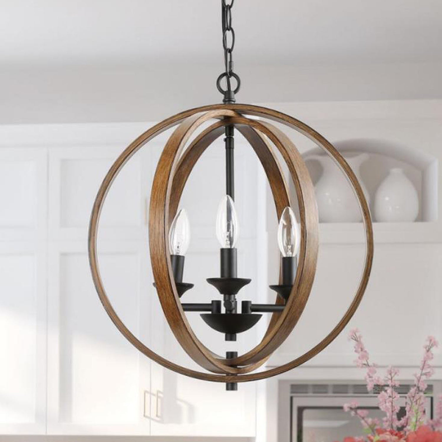 Dark Bronze Orb Chandelier - Rustic Design | Sofary