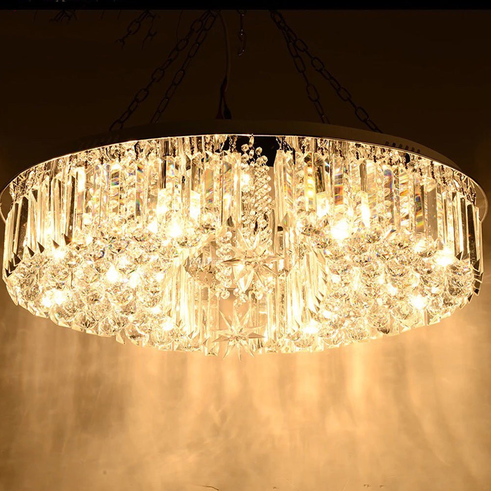 Elegant Moons and Stars Crystal Chandelier - Ceiling Light