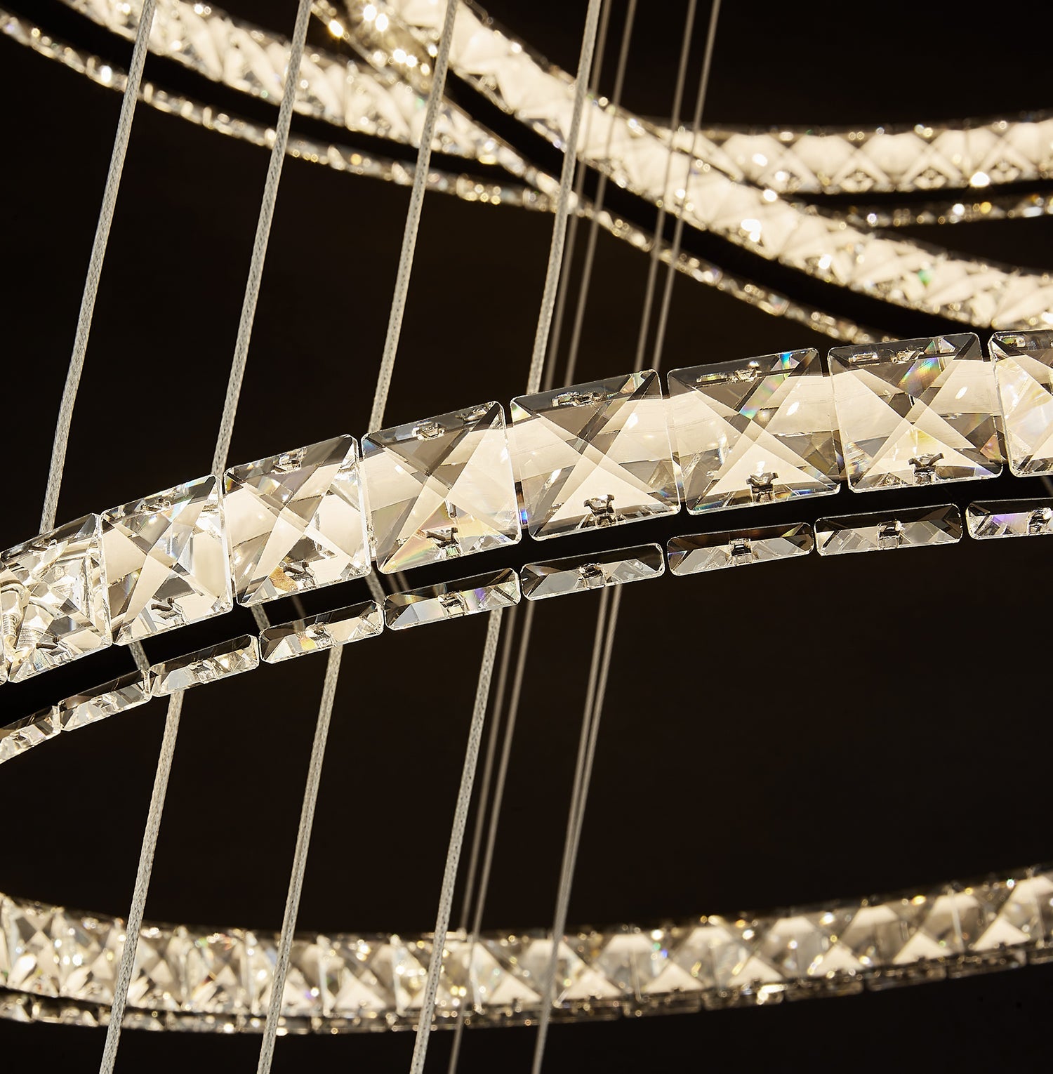 Five & Six Ring Crystal Chandelier Suspension Lights - Crystal Detail| Sofary