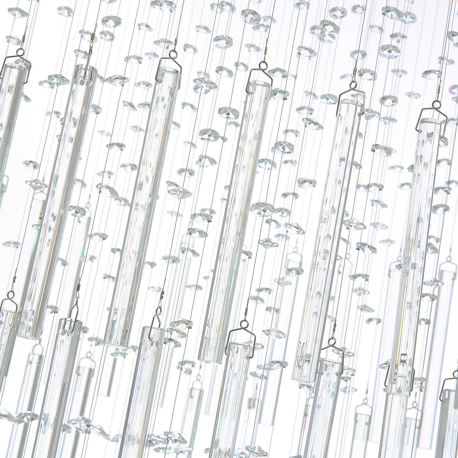 Floating Castle Round Raindrop Crystal Chandelier | Sofary