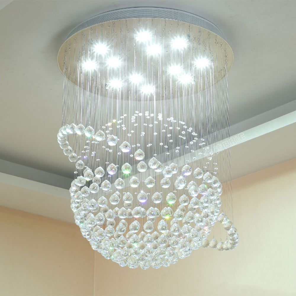 Modern Star Sphere Rain Drop Chandelier with Orbit