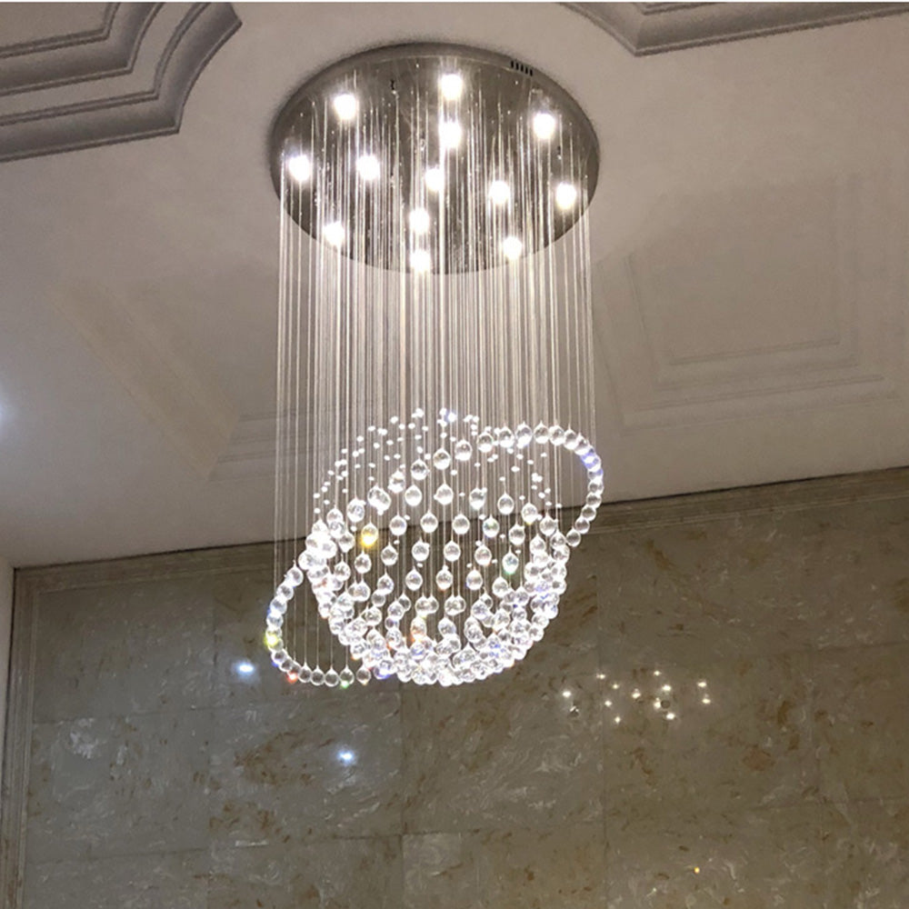 Modern Star Sphere Rain Drop Chandelier with Orbit
