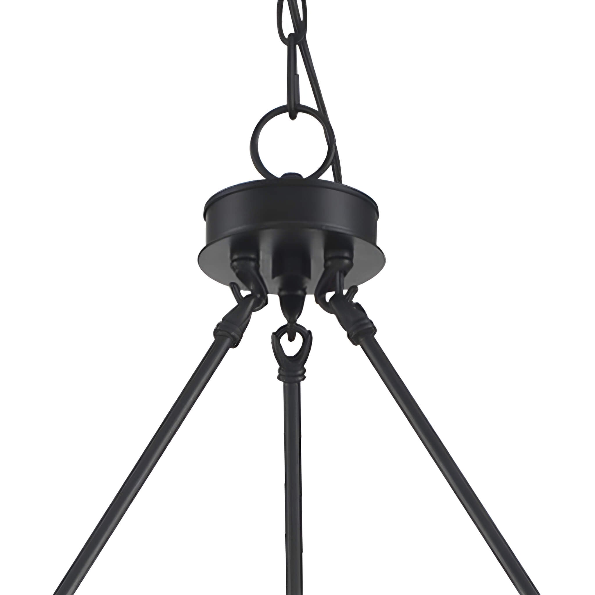 Double-Tier Iron Chandelier Industrial Rustic Lighting details-4 | Sofary Lighting