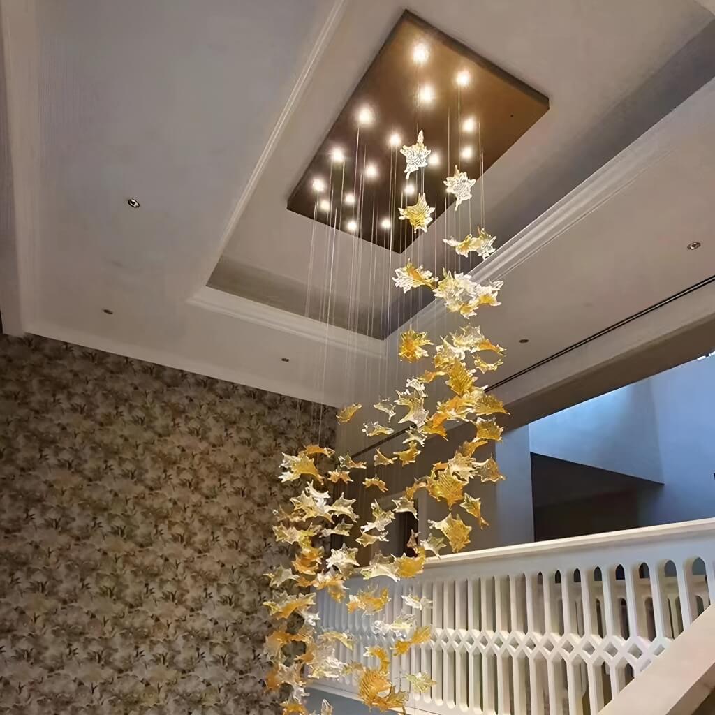 Maple Leaf shaped Ceiling Lamp Foyer Chandelier foyer-3 | Sofary Lighting