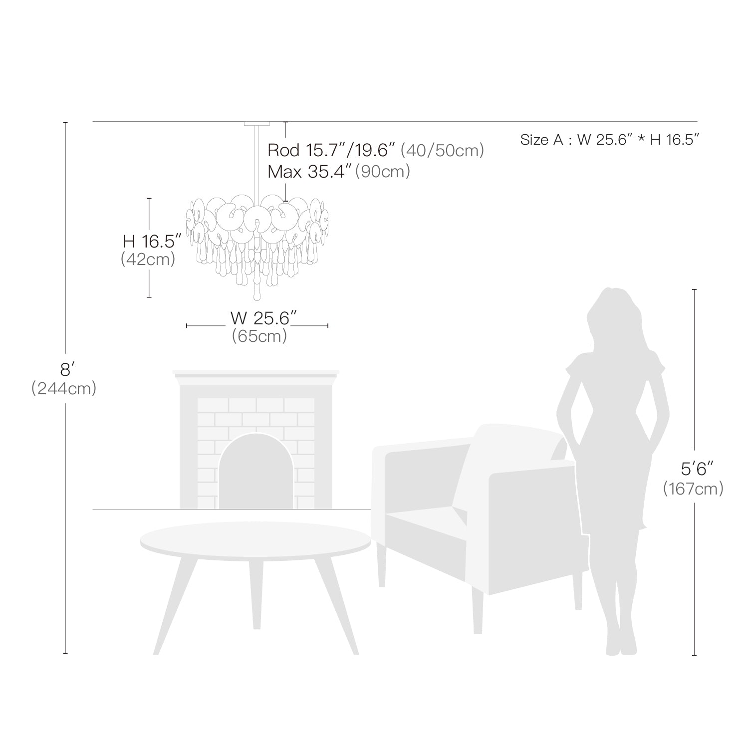 Modern Luxury Gold Glass Chandelier for Living Room-size|Sofary