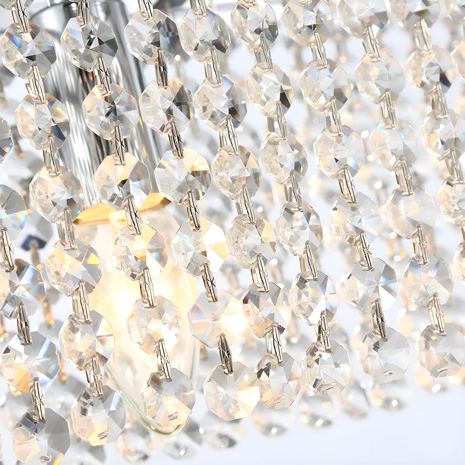 Modern Rectangular Chrome Frame Pendant Light-details|Sofary