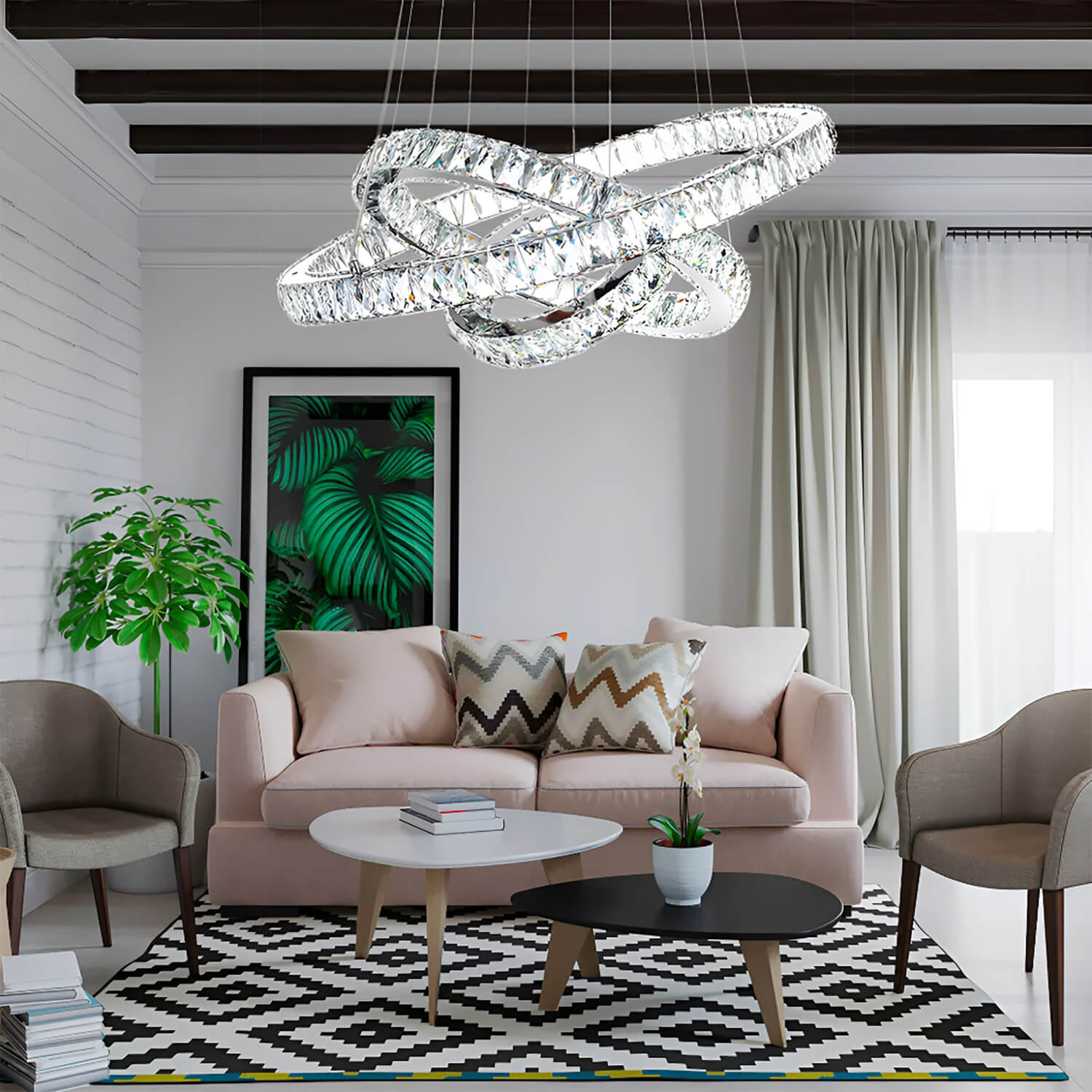 Neptune Three Rings Chandelier -Living Room|Sofary