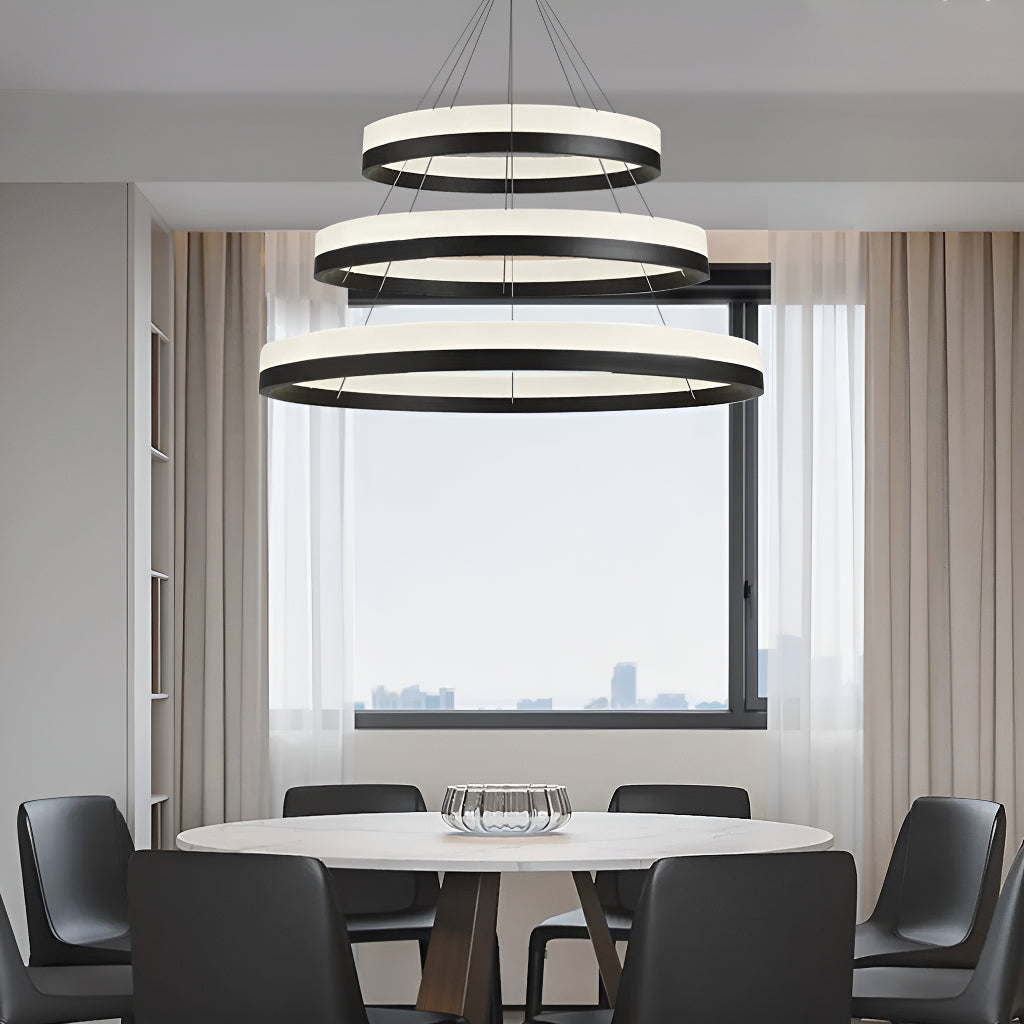 Two Rings & Three Rings Pendant Light Fixture-dining-room-1|Sofary