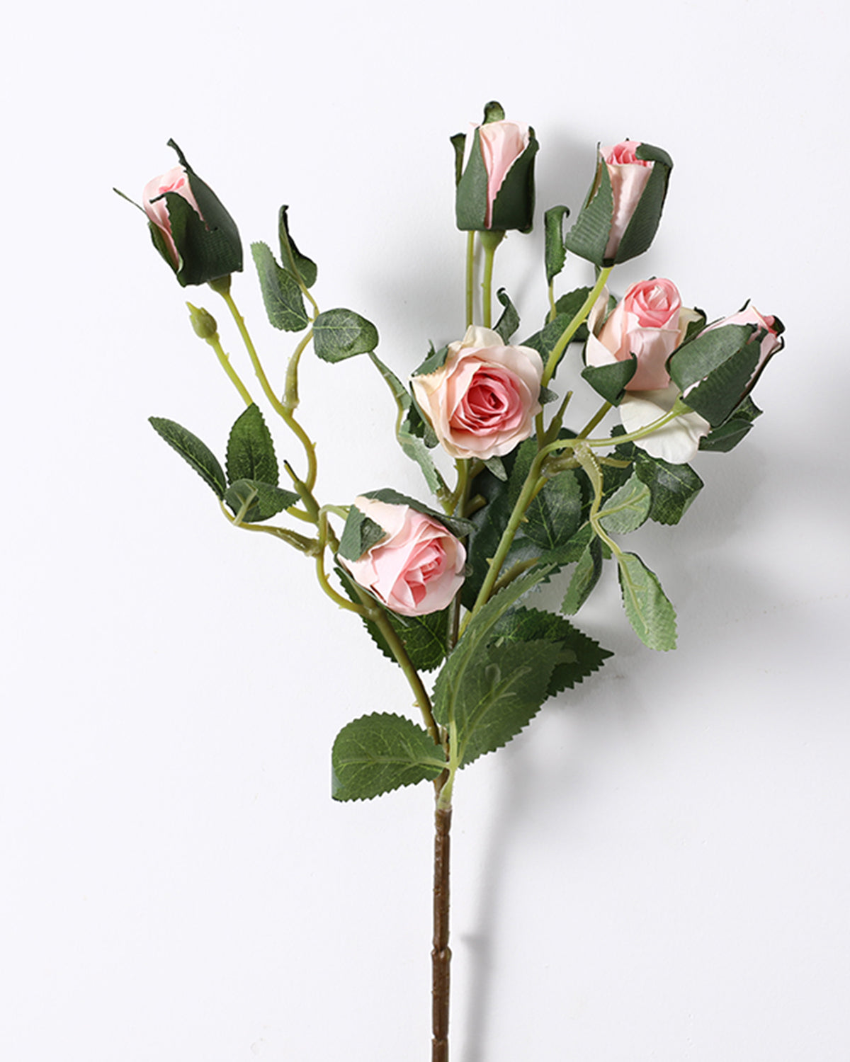 Artificial Silk Wild Rose Spray Blush Pink