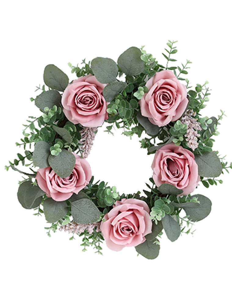 Rose & Mix Eucalyptus Wreath Outdoor