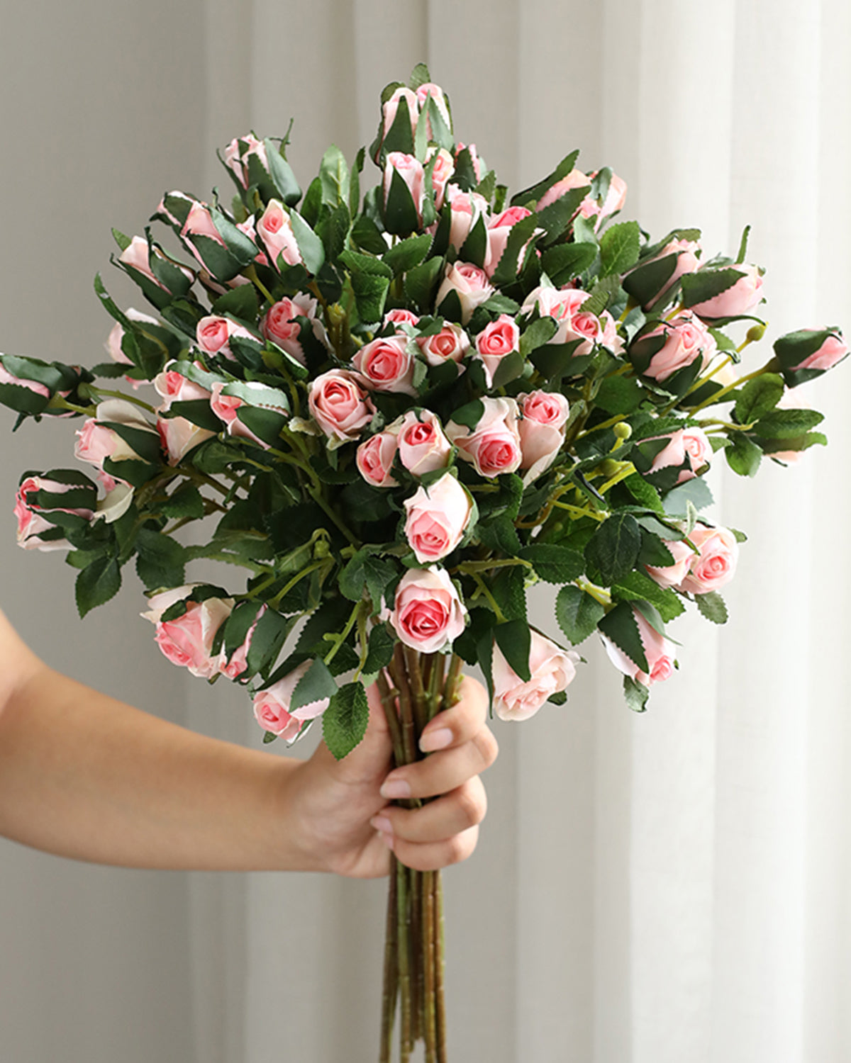 Silk Wild Rose Spray Pink