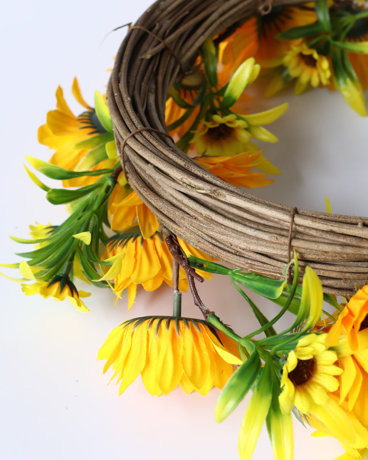 Grapevine Sunflower Wreath For Front Door