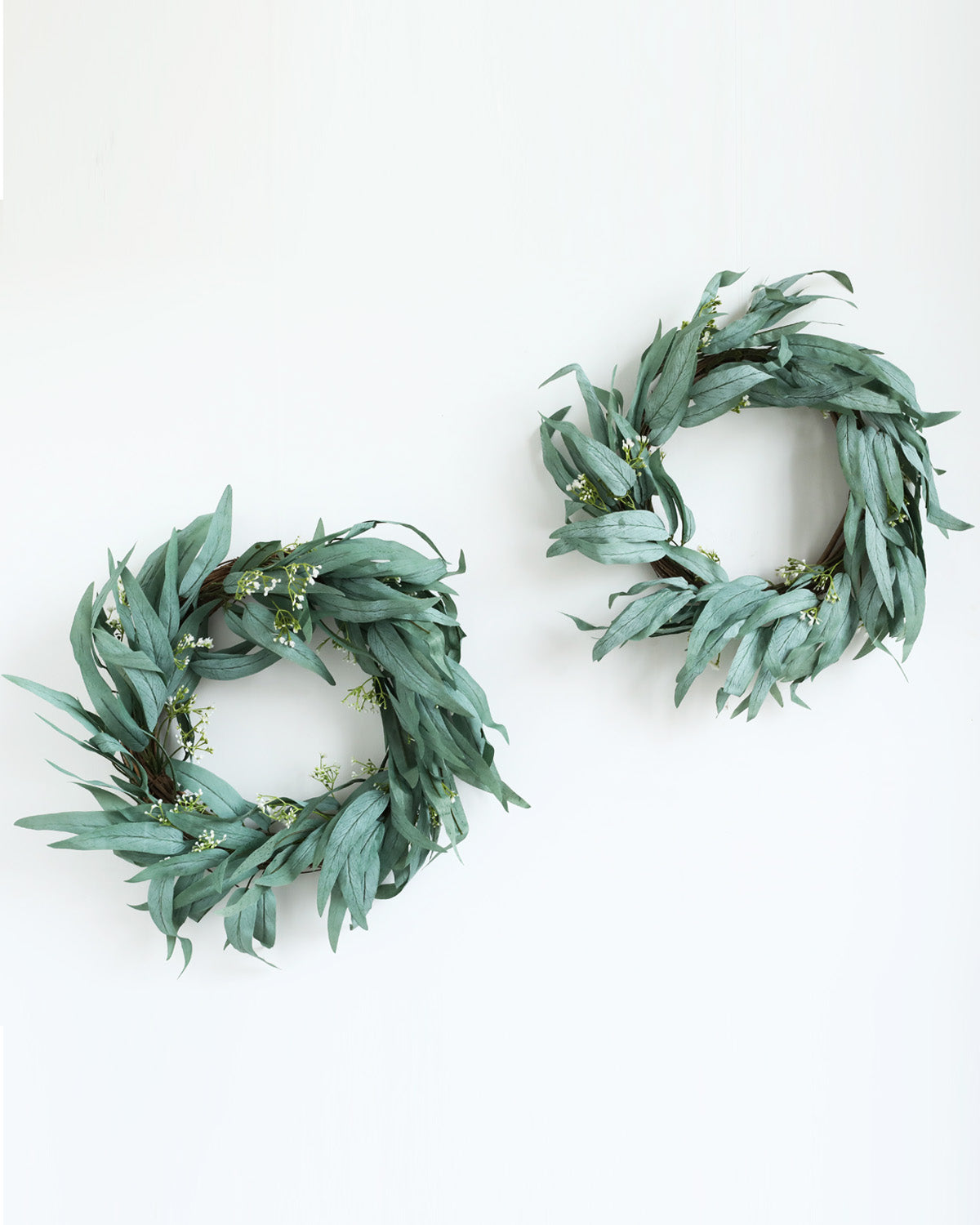 Artificial Willow Leaves Wreath Front Door