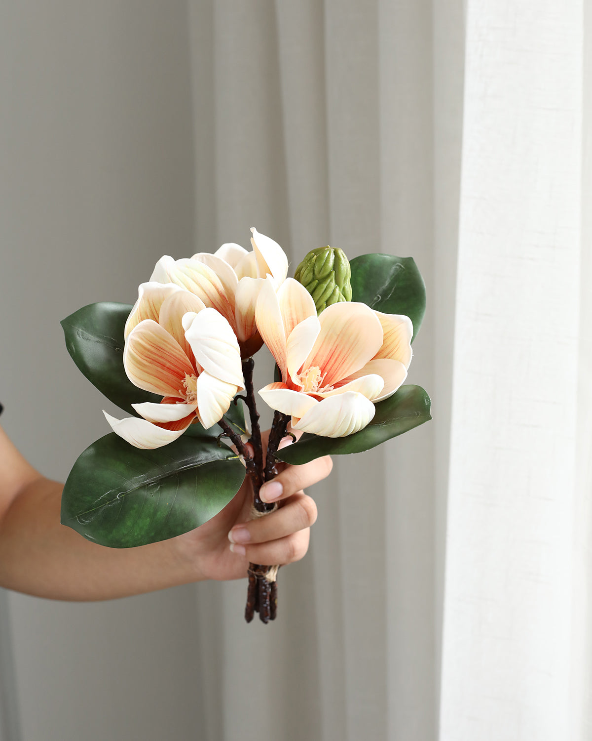 Quality Faux Magnolia Arrangement