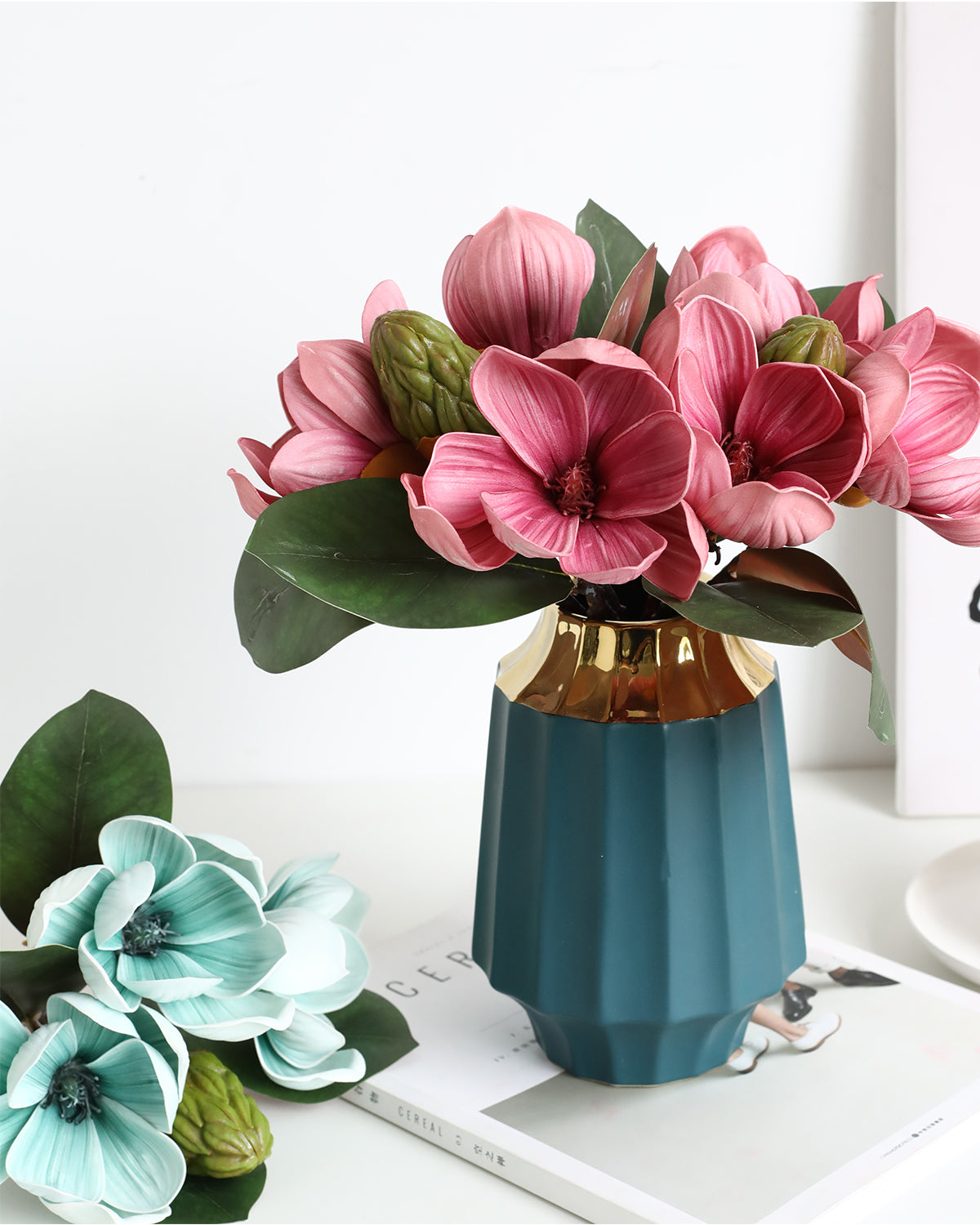 Artificial Real Touch Magnolia Flowers