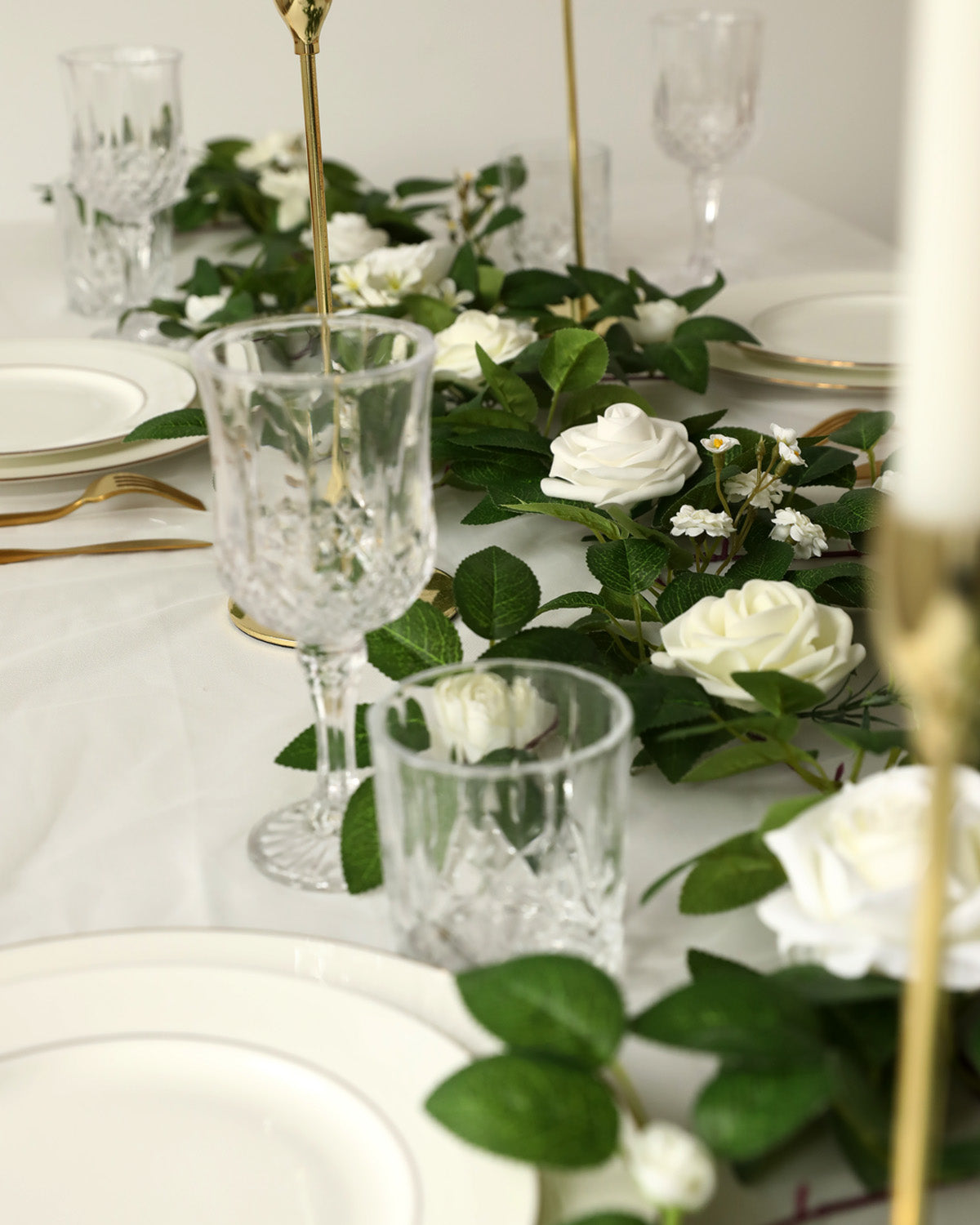 White Rose Garland For Wedding