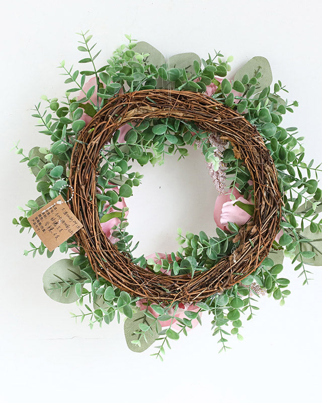Artificial Rose Eucalyptus Wreath