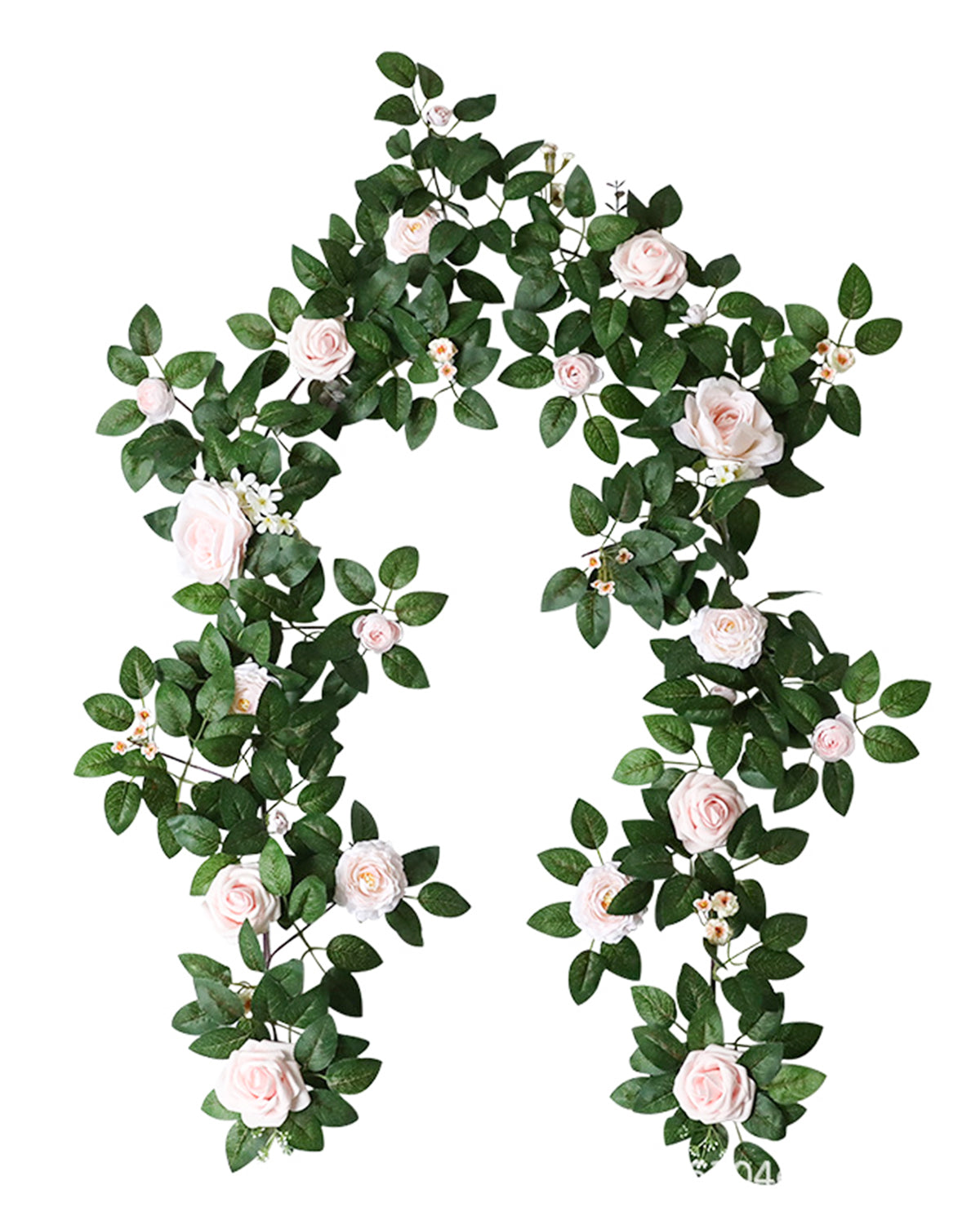 Handmade Mixed Pink Rose Flower Garland - 6.23FT