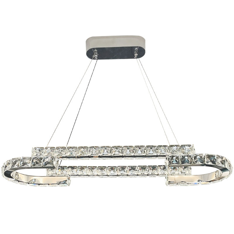 One Ring Oval Dimmable LED Chandelier - Cold Light | Sofary