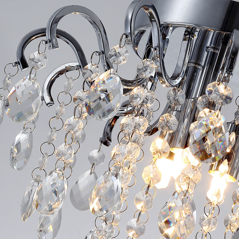 Modern Mini Round Crystal Flush Mount Ceiling Light - Crystal Detail | Sofary