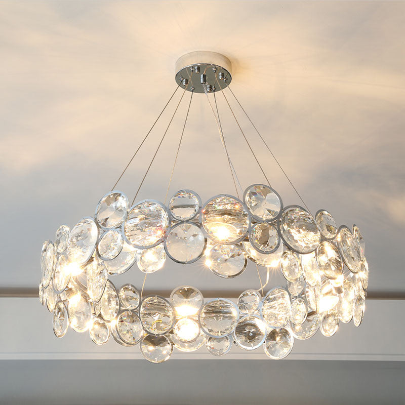 Unique Design Crystal Chrome Chandelier -Pendant Light | Sofary