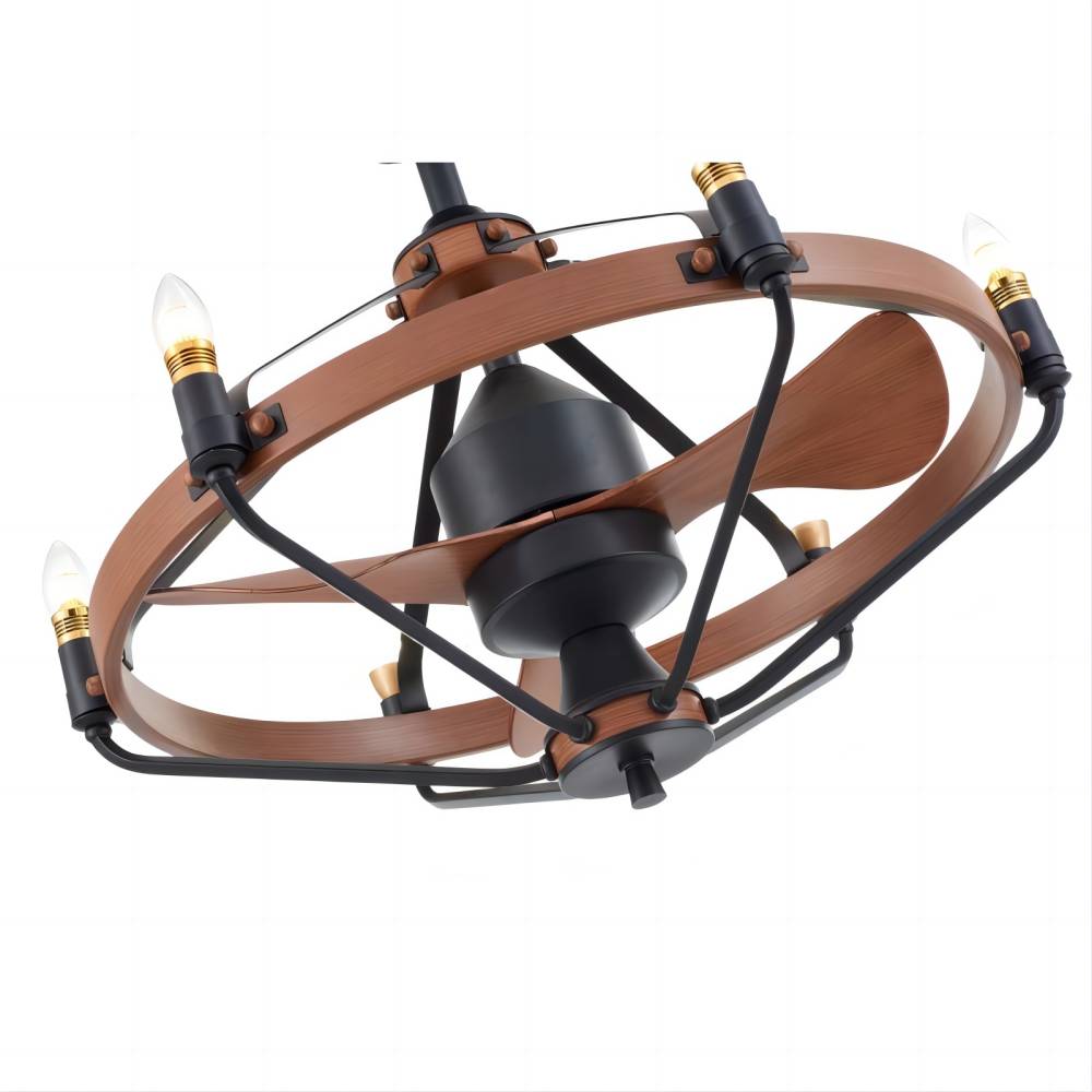 26" Caged Ceiling Fans with Lights-diningroom