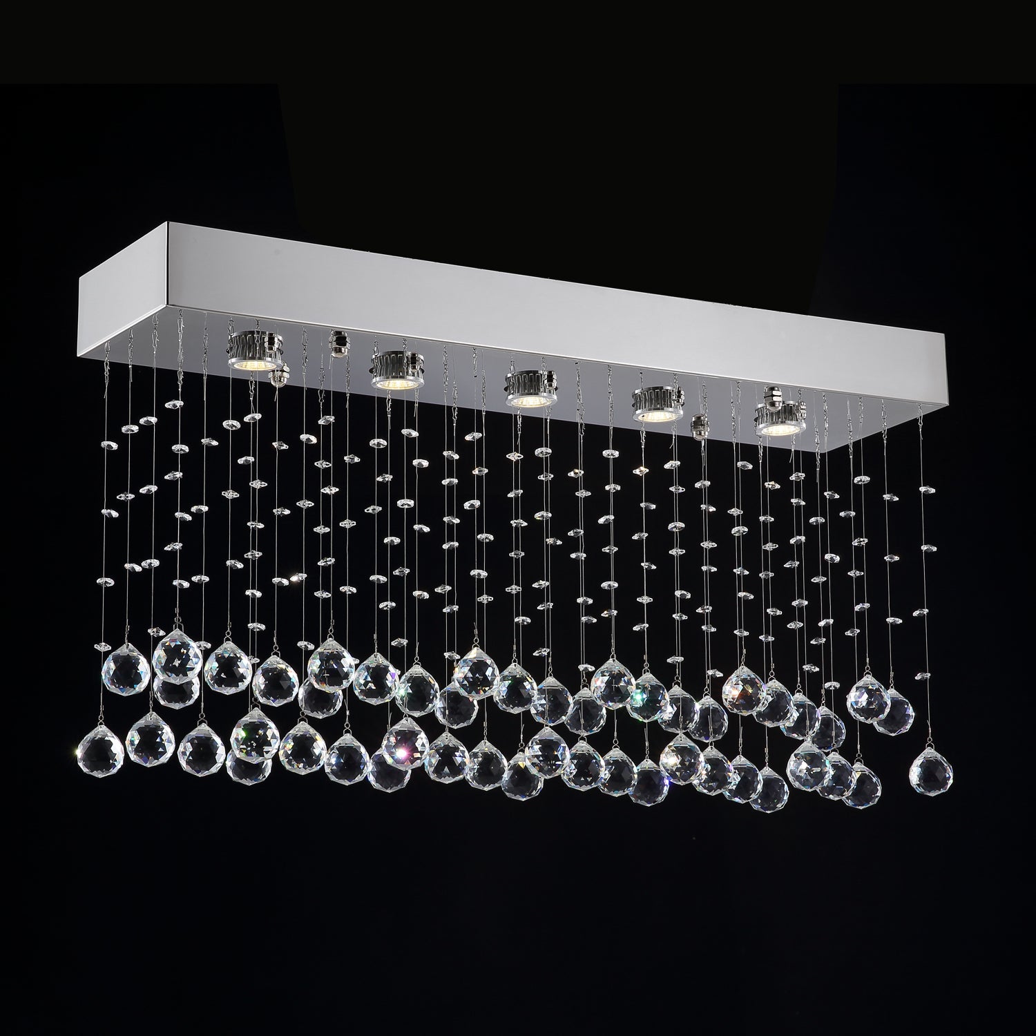 Modern Rectangular Crystal Chandelier Lighting