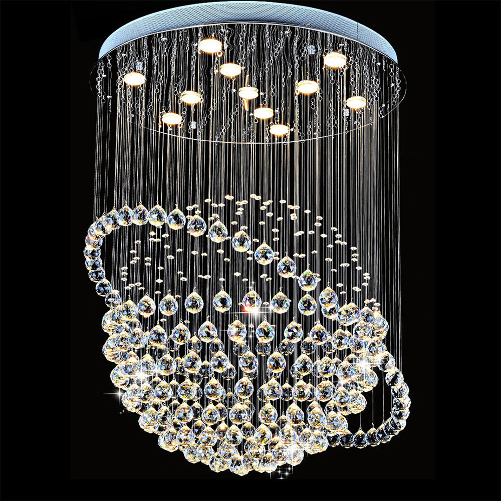 Modern Star Sphere Rain Drop Chandelier With Orbit - details