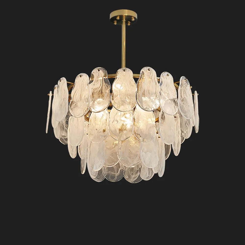 Tiered Cloud Glass Adjustable Chandelier