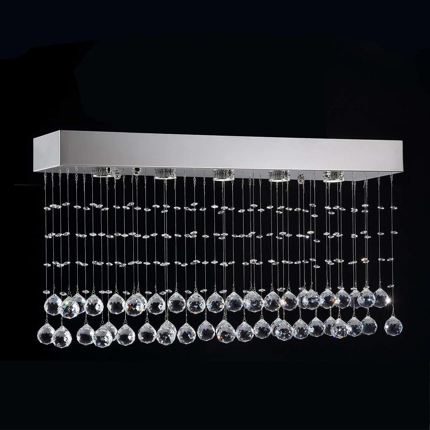 Modern Rectangular Crystal Chandelier Lighting
