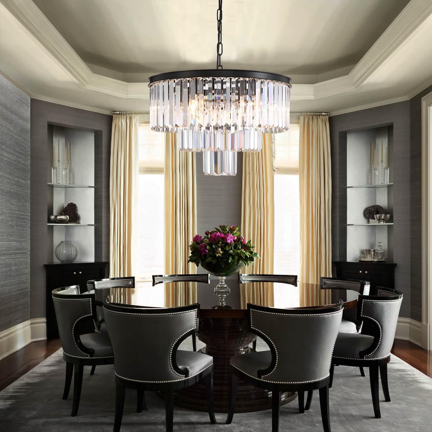 3-Tier Crystal Chandelier Lighting - Dinning Room | Sofary