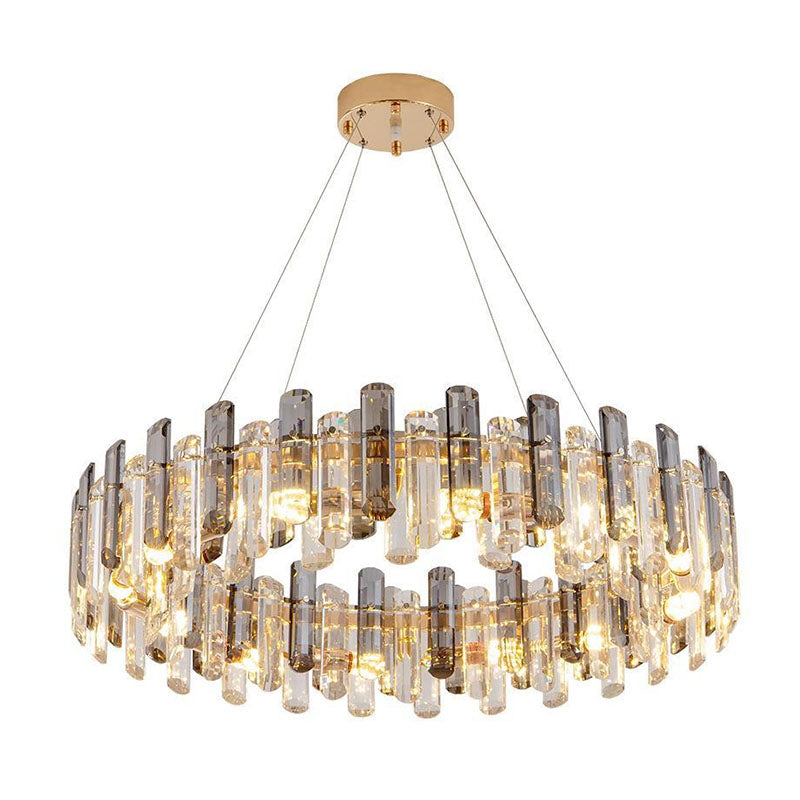 Round Glass Shade Gold Chandelier | Sofary