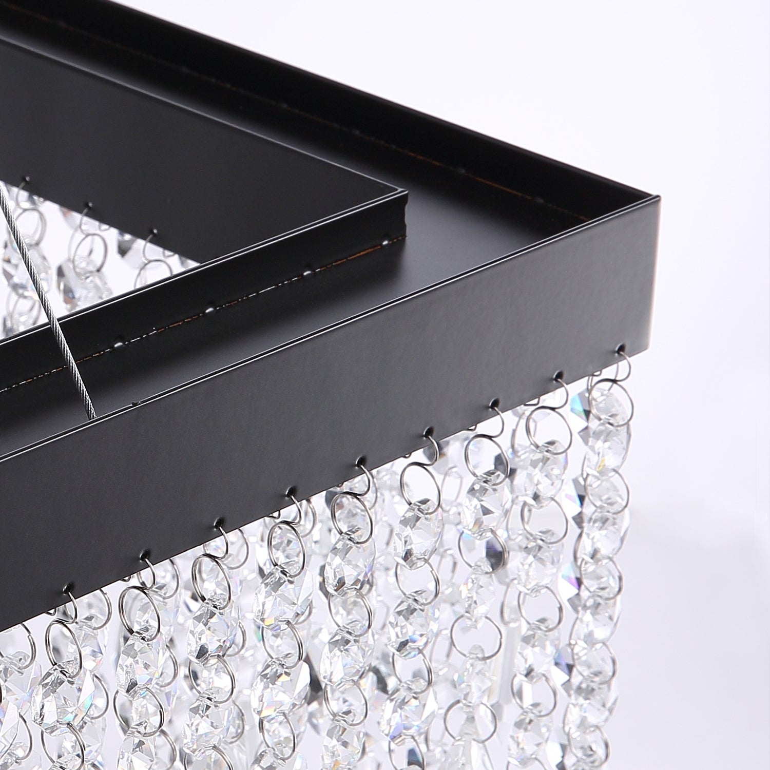 Rectangle Crystal Raindrop Chandelier - Detail | Sofary