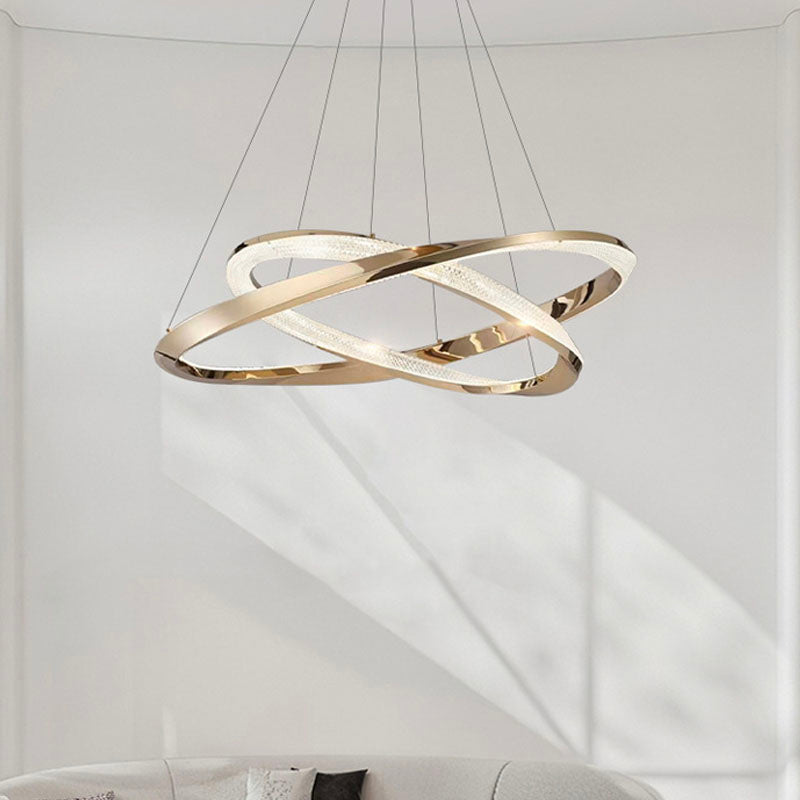 Gold Multi-layer Ring Chandelier - 2 Rings | Sofary