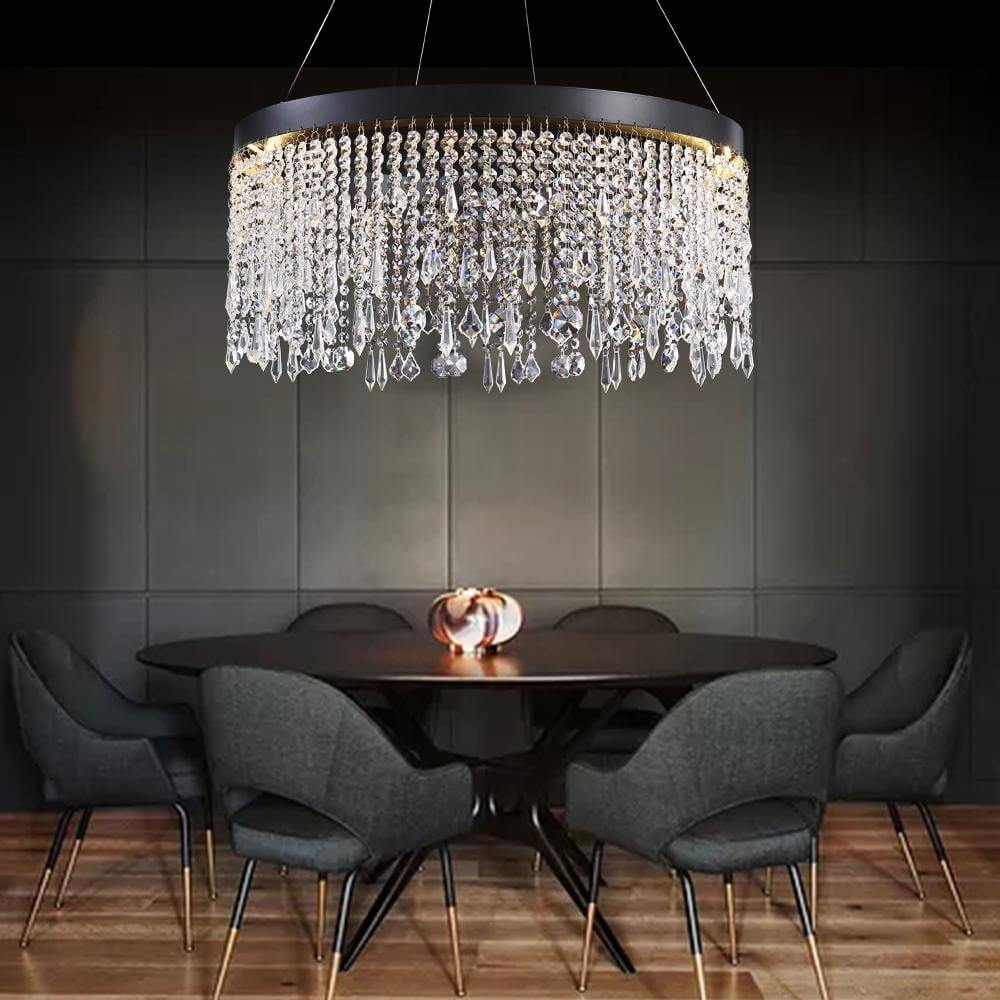 Circular Crystal Raindrop Chandelier - Dining Room | Sofary