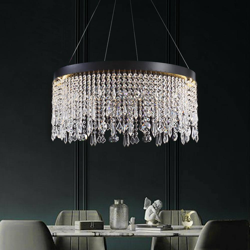 Circular Crystal Raindrop Chandelier - Dining Room | Sofary