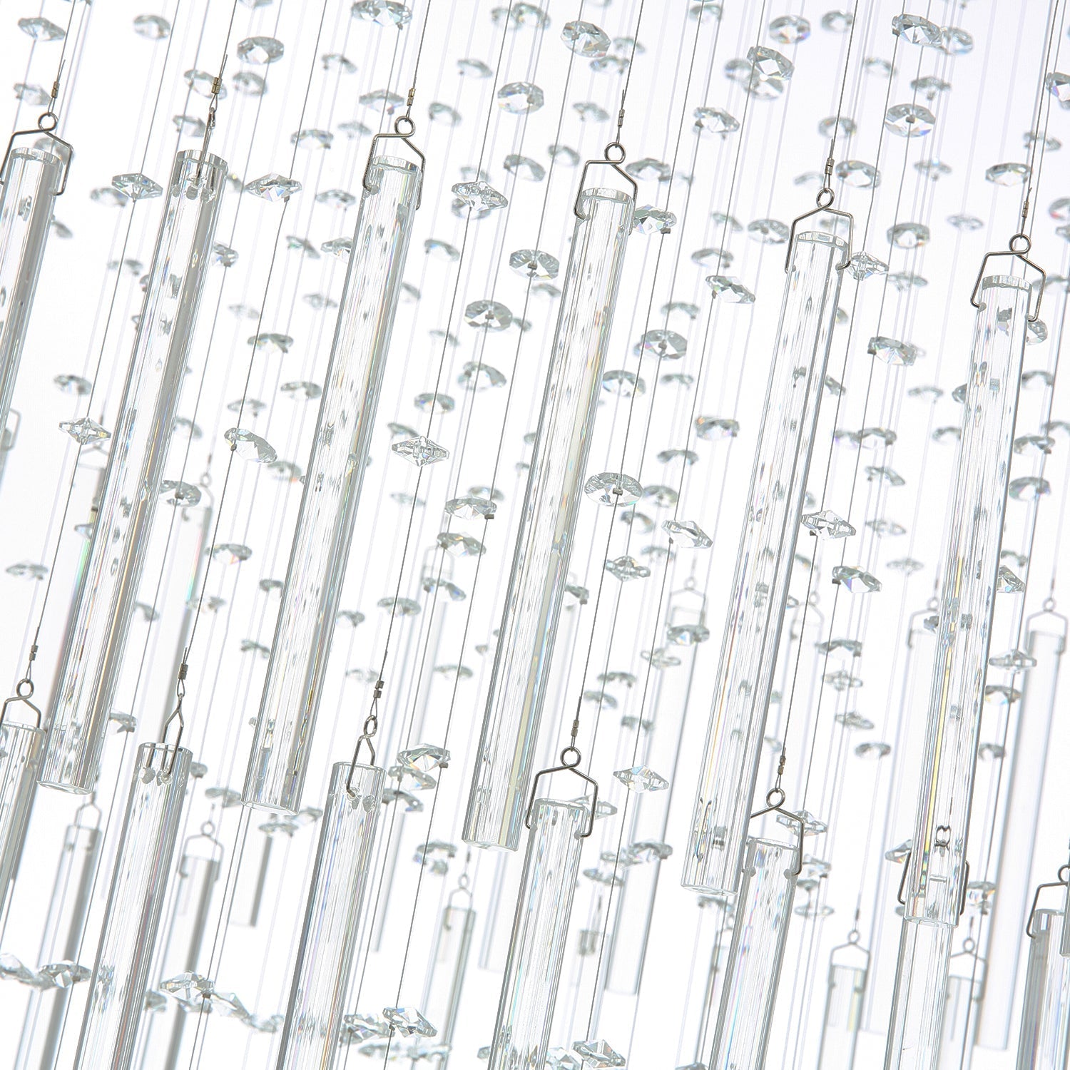 Floating Castle Round Raindrop Crystal Chandelier | Sofary