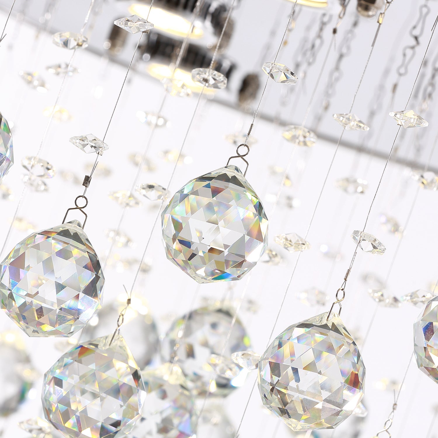 Modern Flush Mount Crystal Chandelier - Fruit  Shaped Ceiling Light