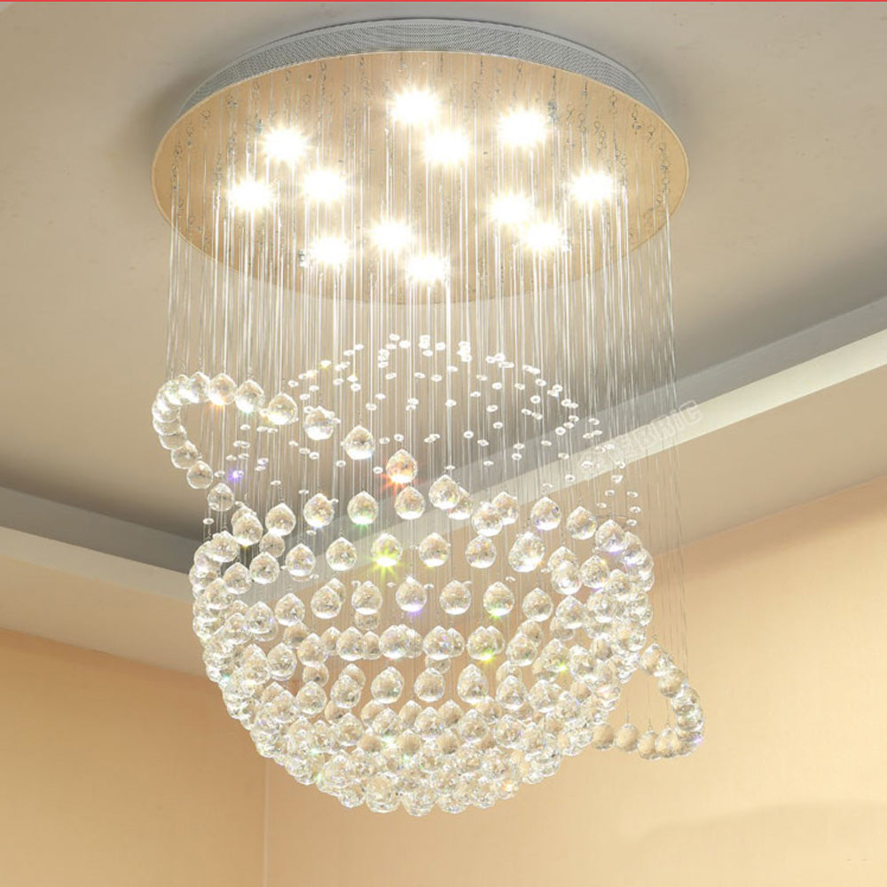 Modern Star Sphere Rain Drop Chandelier with Orbit