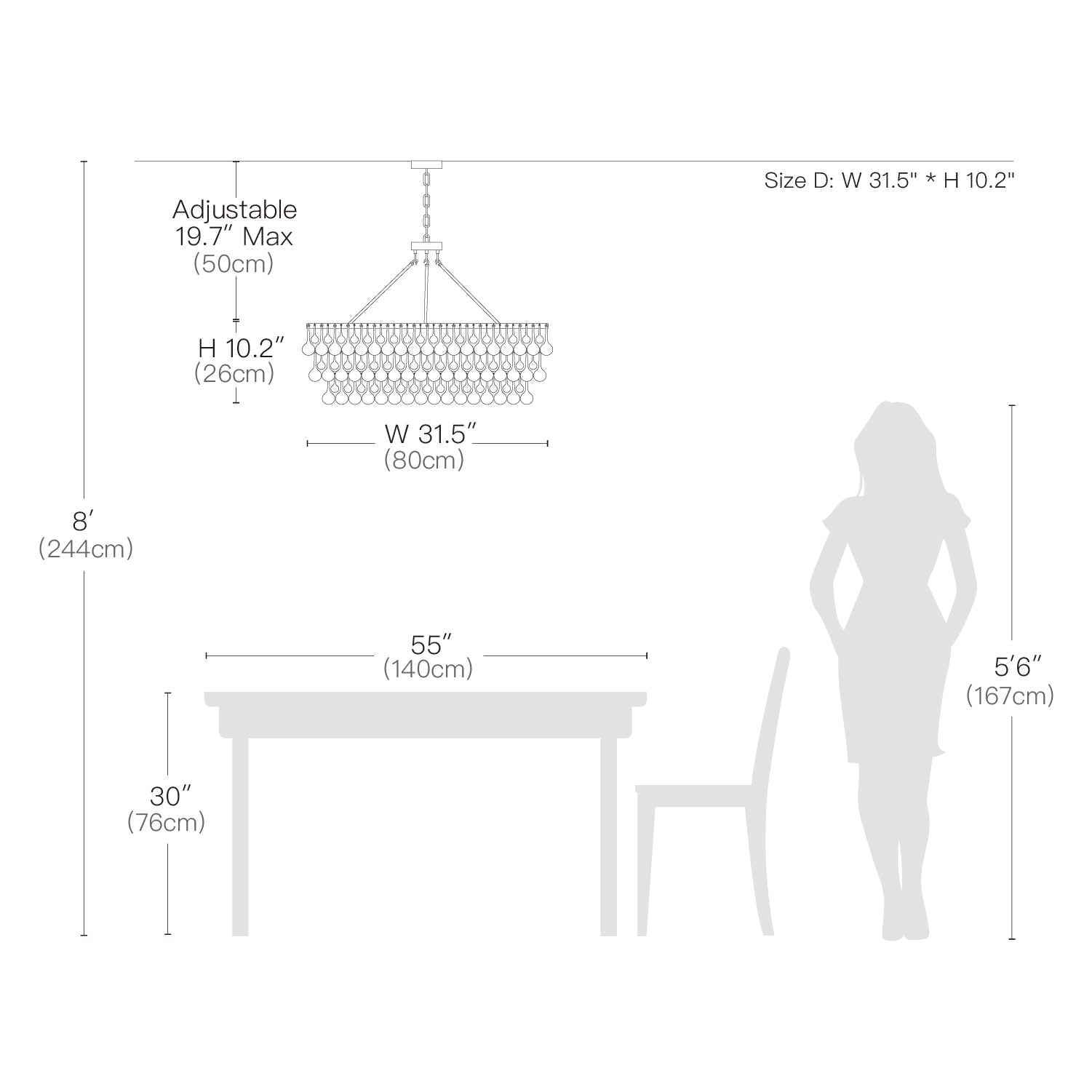 Unique Tiered Crystal Chandelier